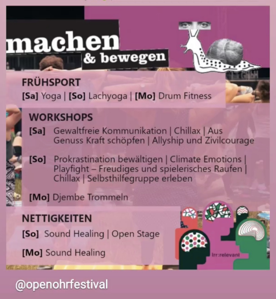 Workshops auf dem 49. Open Ohr-Festival in Mainz
